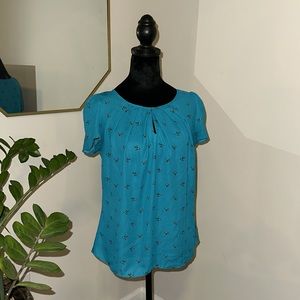 Hummingbird pattern blouse